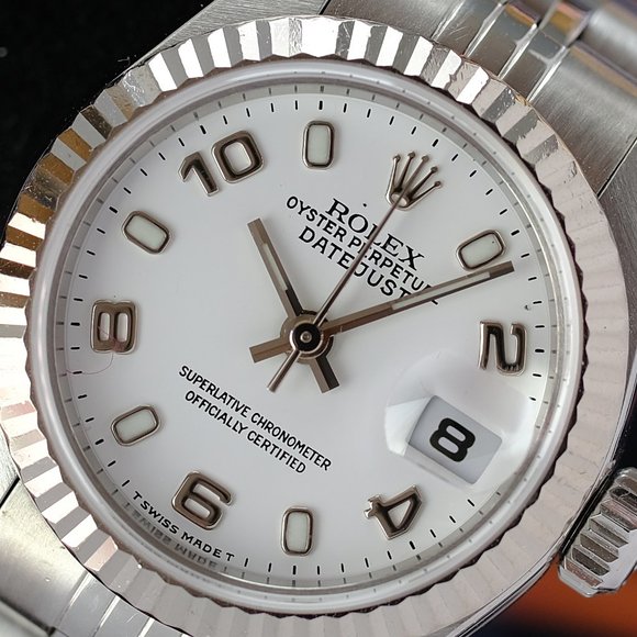 Rolex Datejust 69174 White Arabic Dial 26mm Watch - Picture 2 of 12